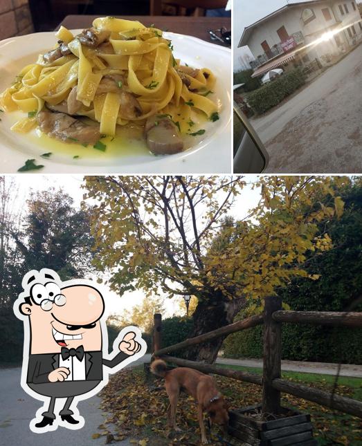 Dai un’occhiata alla immagine che mostra la esterno e cibo di Antica Trattoria da Gamba 1932