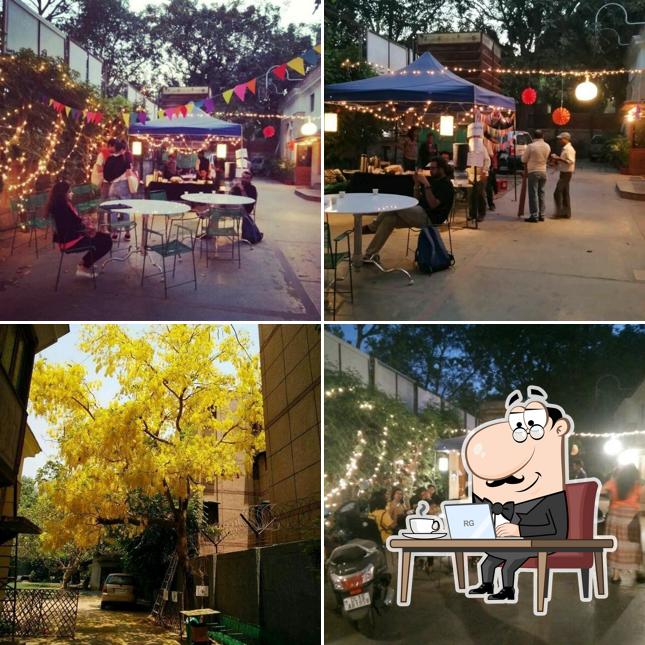 The photo of The Akshara Cafe’s interior and exterior
