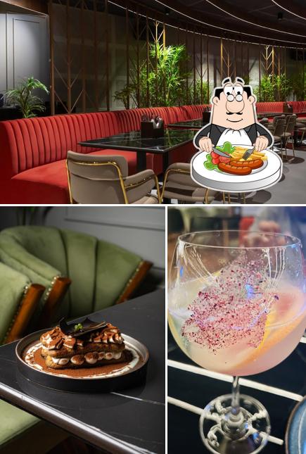 The picture of food and interior at The Bermuda - A Cocktail Commune