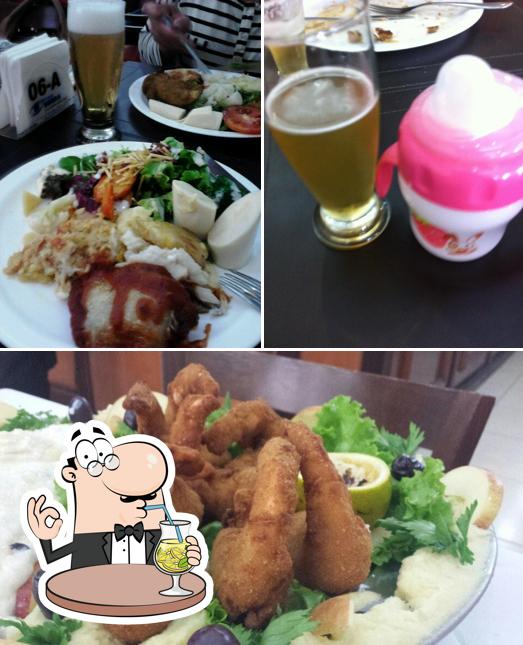 Esta é a ilustração mostrando bebida e comida no Eden Bar