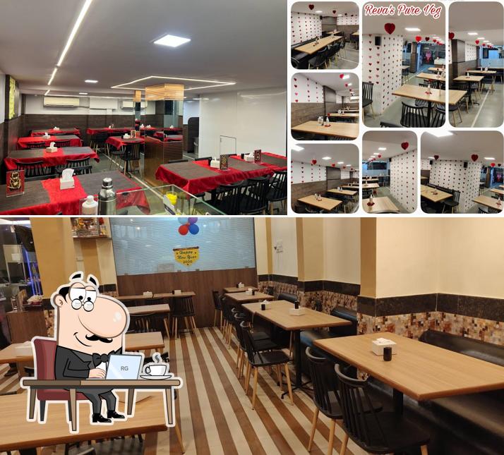 The interior of Reva Pure Veg Restaurant and Party Hall : Best Pure Veg Restaurant, Best Restaurant in Vashi , navi mumbai