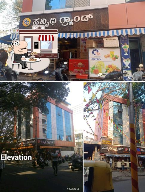 The exterior of Sannidhi Grand