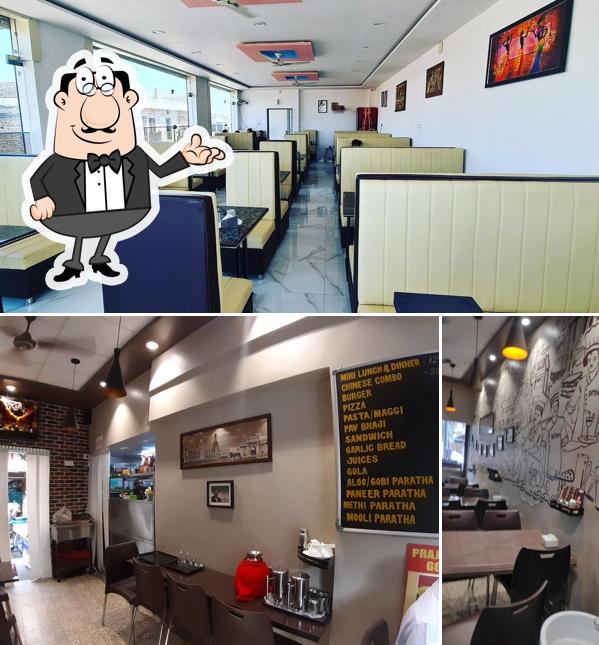 The interior of Satyam fast food center