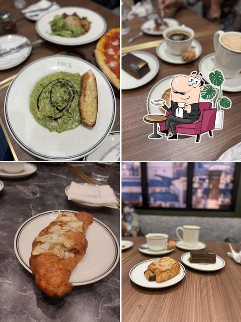 The image of interior and food at PAUL bakery & restaurant