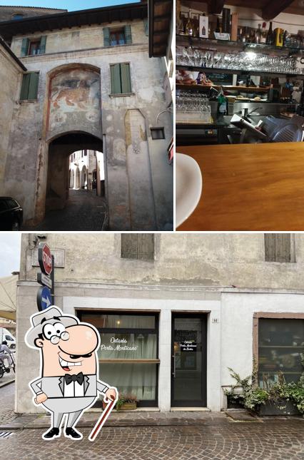 Tra le diverse cose da Osteria Porta Monticano si possono trovare la esterno e bevanda