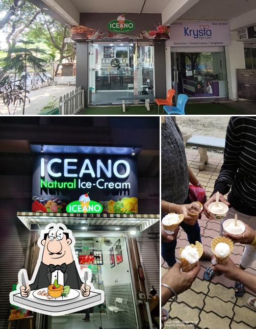 Among various things one can find food and interior at Iceano Natural Ice-cream, Wakad