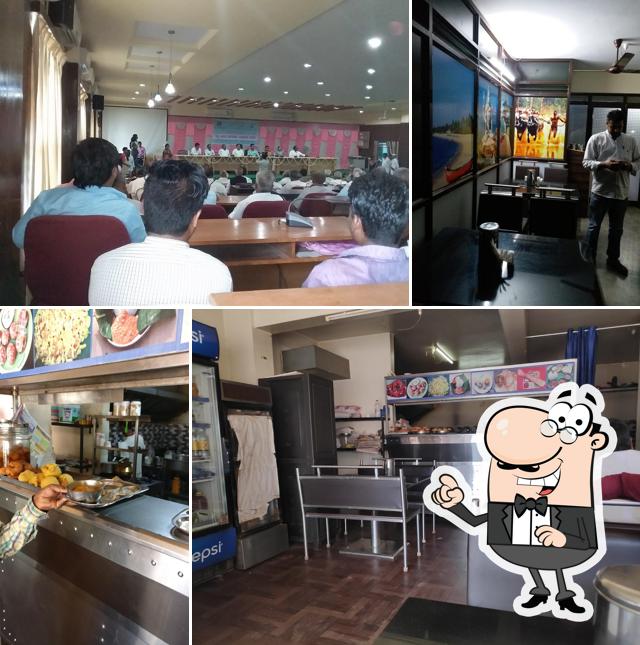 Take a seat at one of the tables at Shri Sai Darshini