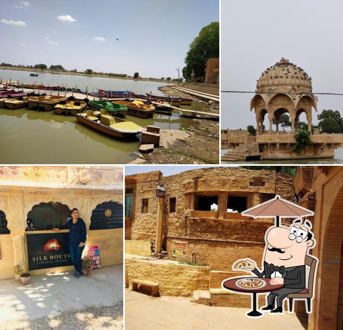 Check out how cafe in jaisalmer - Silk Route Coffee and Caravan looks outside