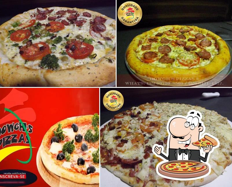 Escolha pizza no Dowgh´s Pizzas