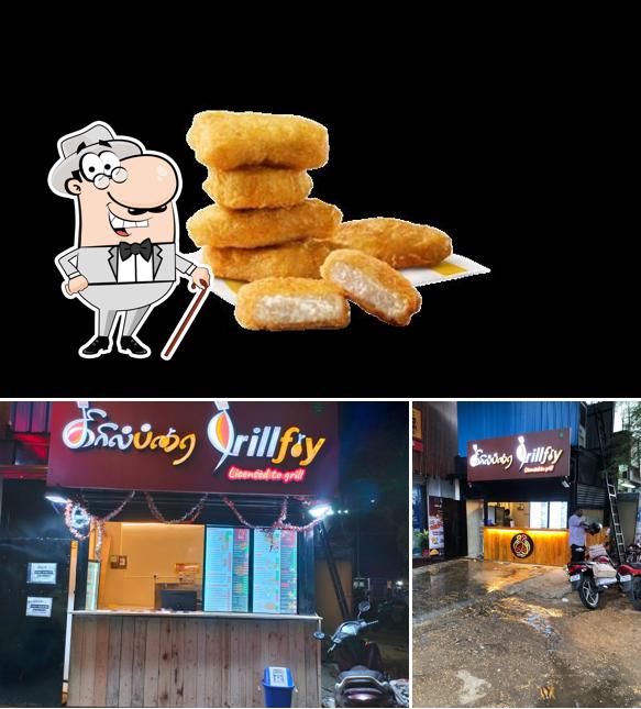 This is the picture showing exterior and food at GRILLFRY