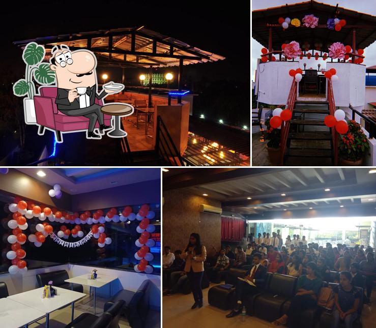 The interior of Hotel New Sky Touch Roof Top Family Restaurant Bar & Banquets