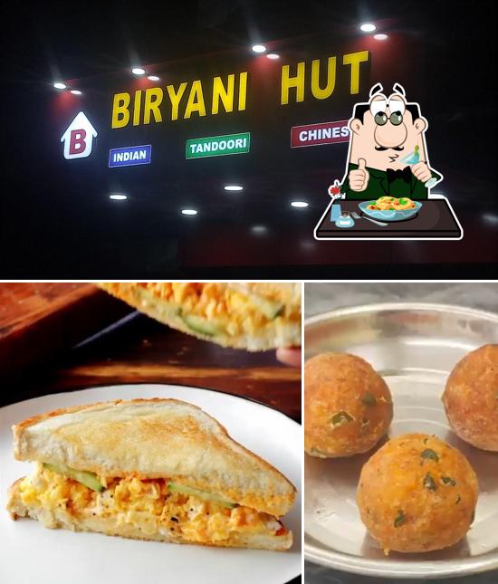 The image of food and exterior at Biryani Hut