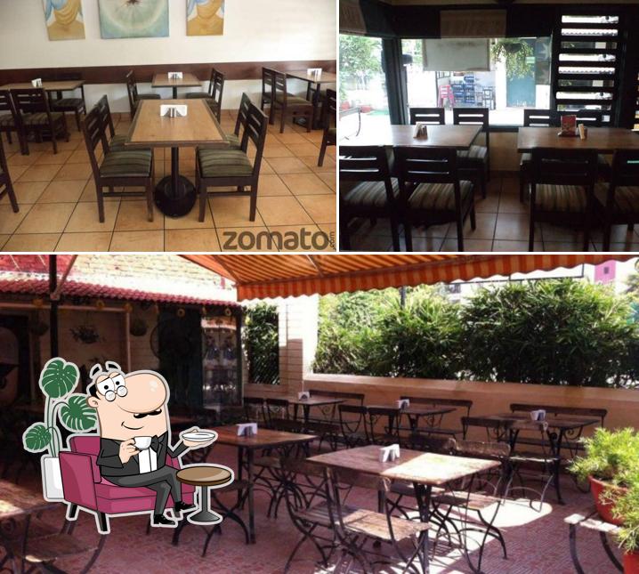 The interior of Garden Cafe