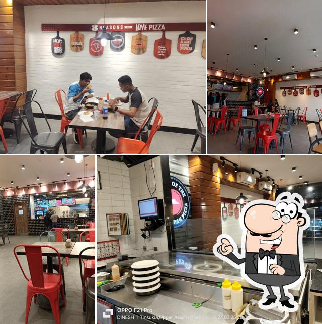 The interior of Pizza Hut Devipukhri Road, Tinsukia