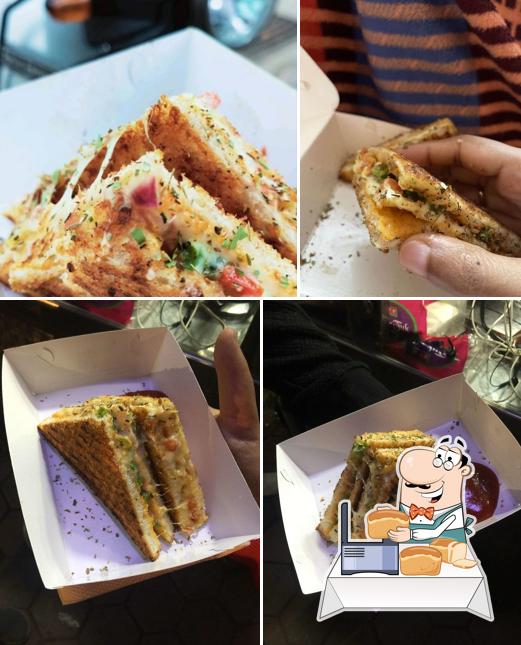 Garlic bread at Bread N Butter
