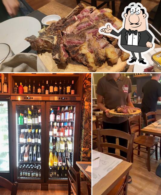 La interni e cibo del ristorante