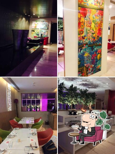 Take a seat at one of the tables at Entree