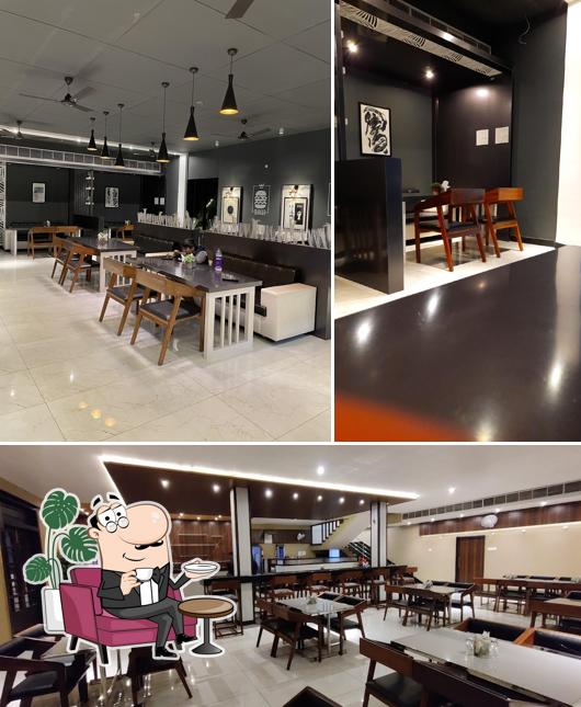 The interior of GB CLUB - Restaurant & Rooftop Restro Banquet Hall & Lawn Swimming Pool lodging & Room Lounge & Bar