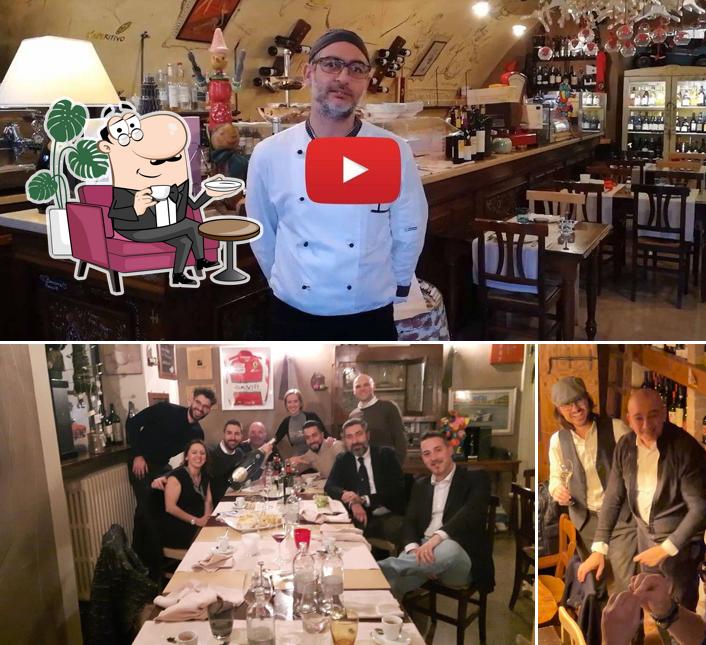Gli interni di Osteria Quattro Rose