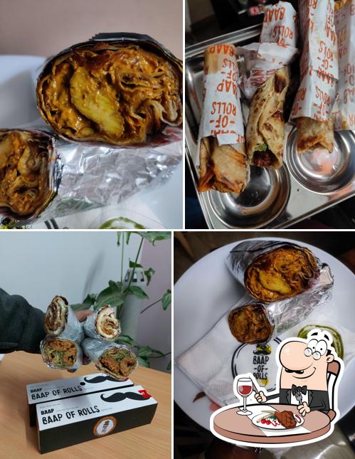Pick meat meals at Baap of Rolls