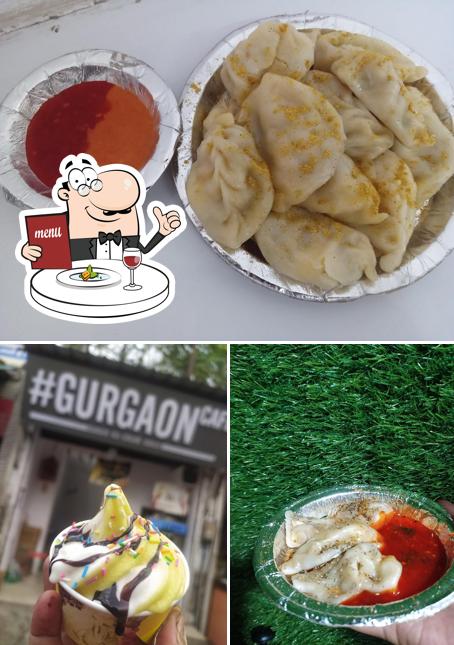 Dumplings and ice cream at #GURGAON CAFE
