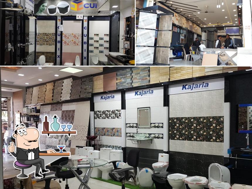 Take a seat at one of the tables at SHREENATHJI BUILDMART