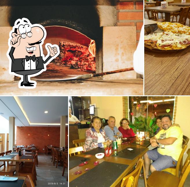 O interior do Casa da Pizza de Itatiaia