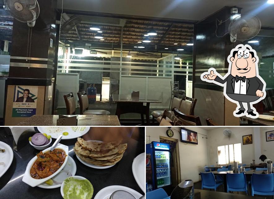The picture of interior and food at HBH - Hyderabadi Biryani House