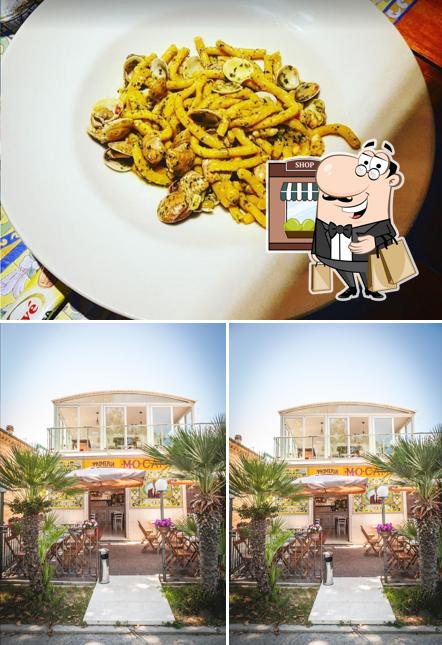 Questa è la immagine che presenta la esterno e cibo di Osteria Mocambo