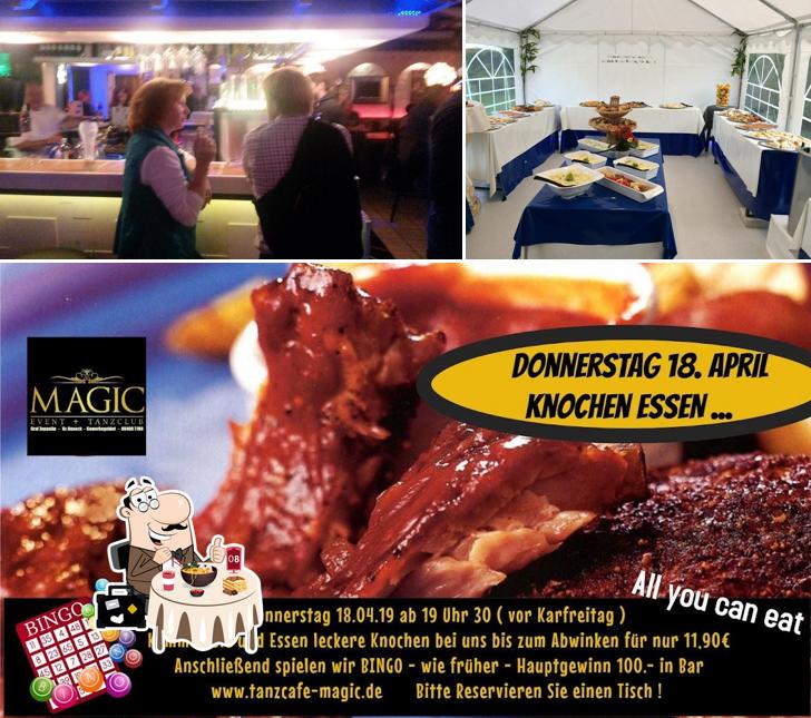 Parmi les différentes choses de la nourriture et la intérieur, une personne peut trouver sur Tanz + Event Club Magic