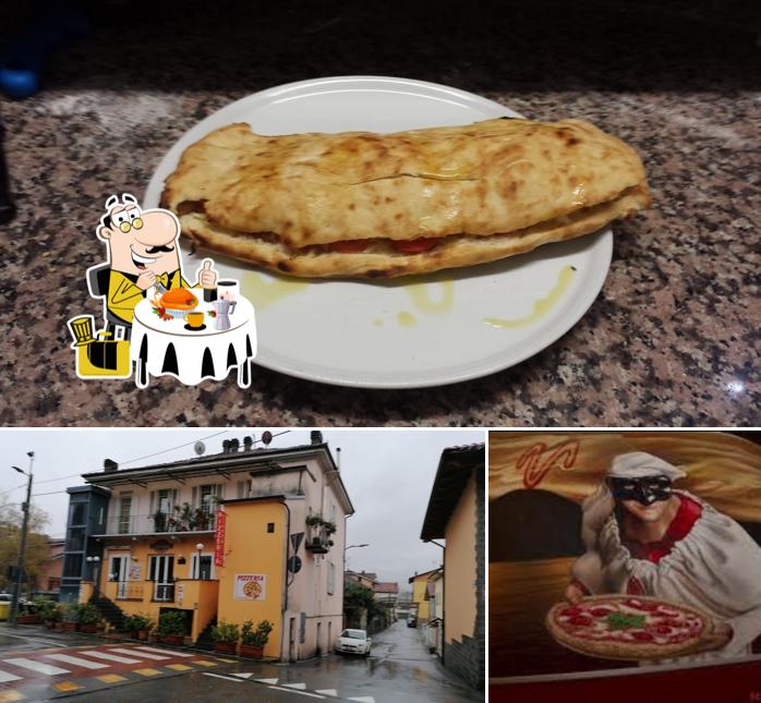 Dai un’occhiata alla foto che mostra la cibo e esterno di Pizzeria O' Sarracino