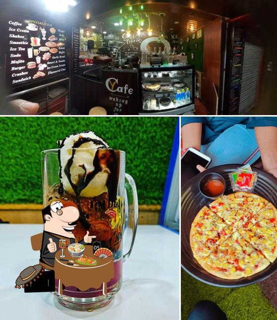 Among various things one can find food and interior at Cafe Y Mussoorie