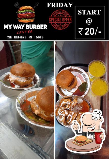 Order a burger at MY WAY BURGER CENTER