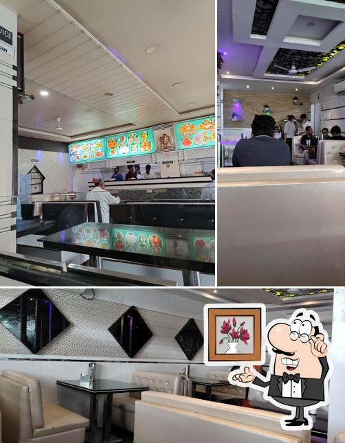 The interior of Hotel Sri Raghavendra