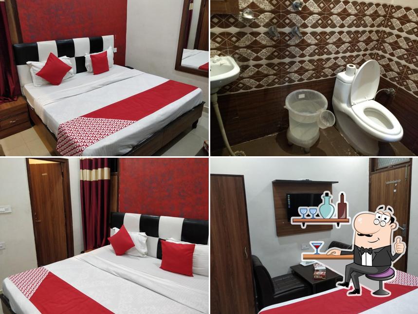 Take a seat at one of the tables at Hotel Seven Inn