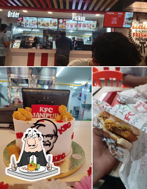 The picture of KFC’s food and interior