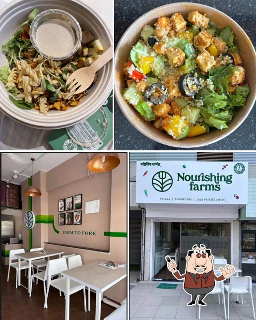 The photo of Nourishing Farms Café (Vimannagar)’s food and interior