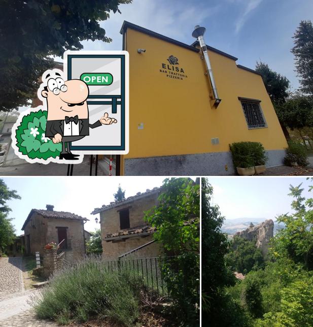 Gli esterni di trattoria pizzeria Elisa