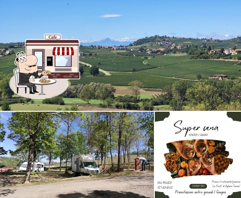 Tra le diverse cose da International Camping Le Fonti si possono trovare la esterno e cibo