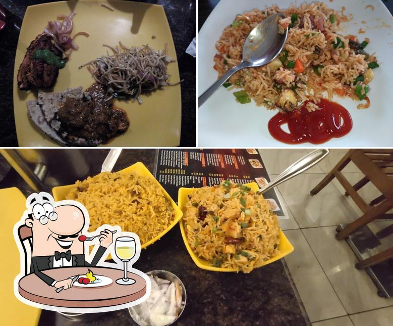 Food at Sri Ramana's Restaurant and party hall A/C