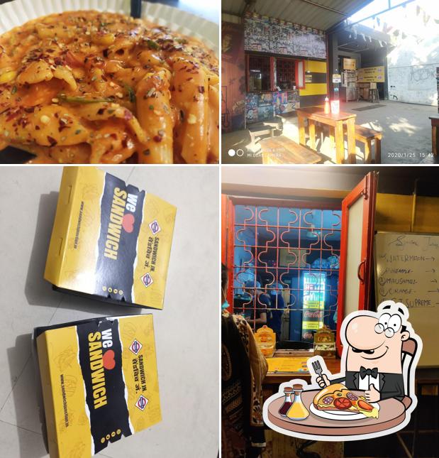 Get pizza at Sandwich Jn