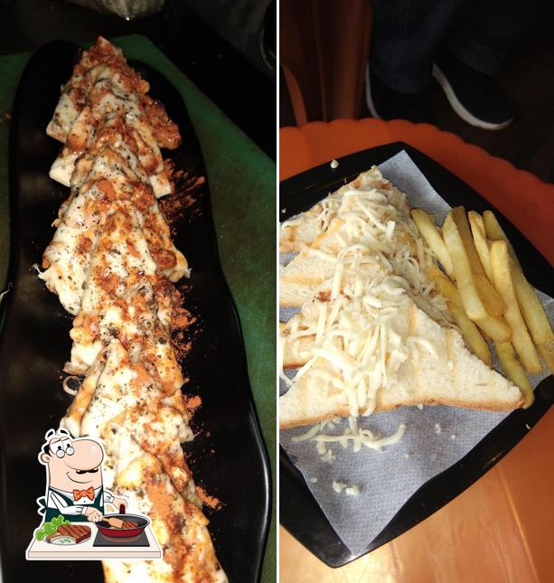 Order meat dishes at THE HANGOUT CAFE