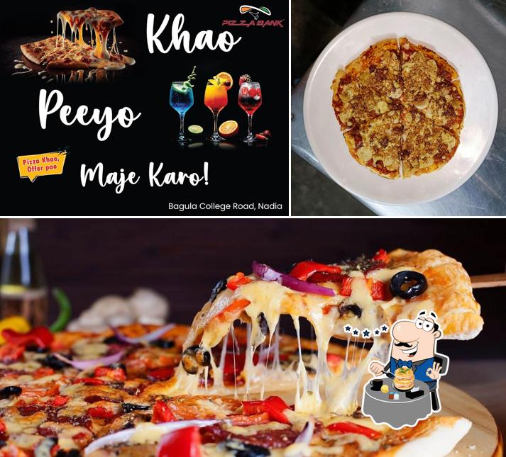 The photo of food and beverage at Pizza Bank Restaurant