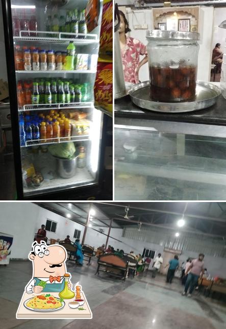 This is the photo showing food and interior at Hotel panchamukhi