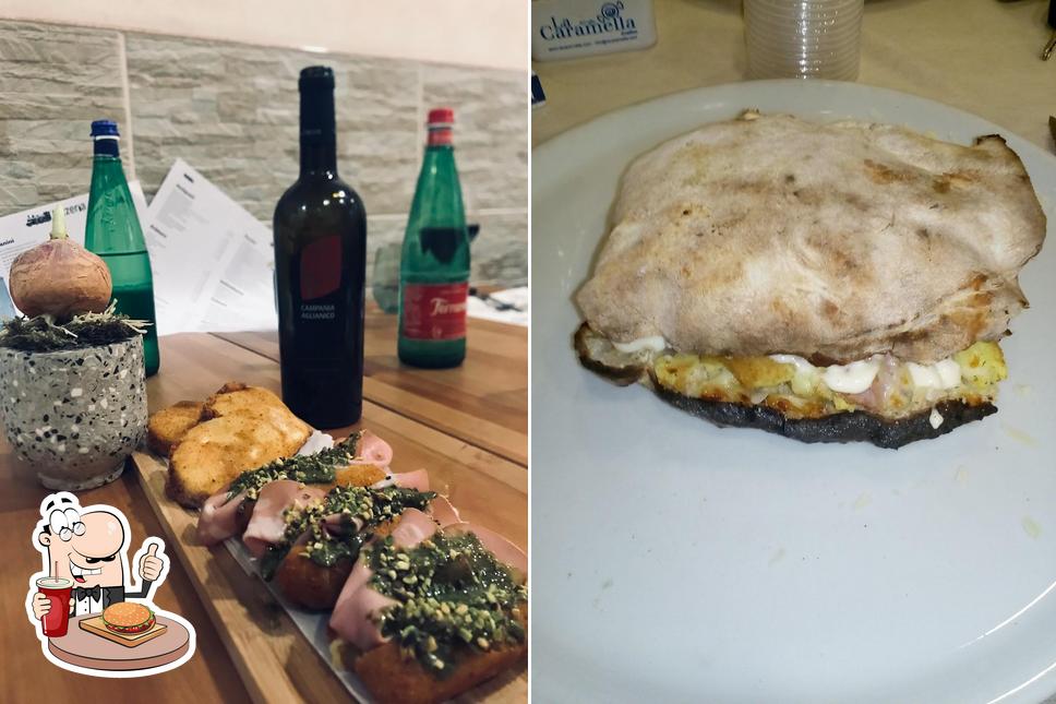 Ordina un hamburger a Pizzeria del borgo