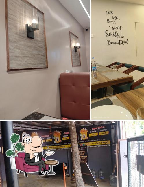 Take a seat at one of the tables at 12'o Clock Biriyani