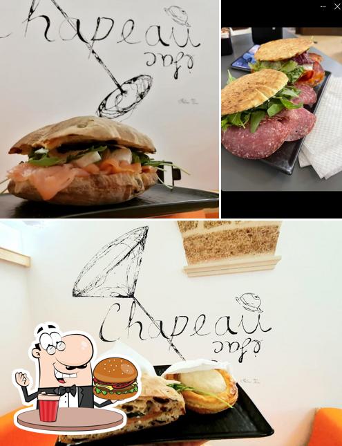 Prenditi un hamburger a Chapeaù cafè