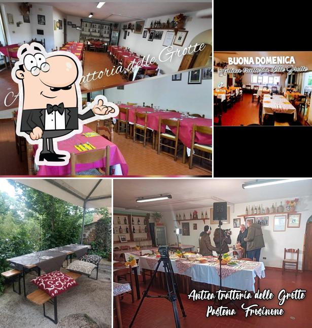 Gli interni di Antica Trattoria delle Grotte