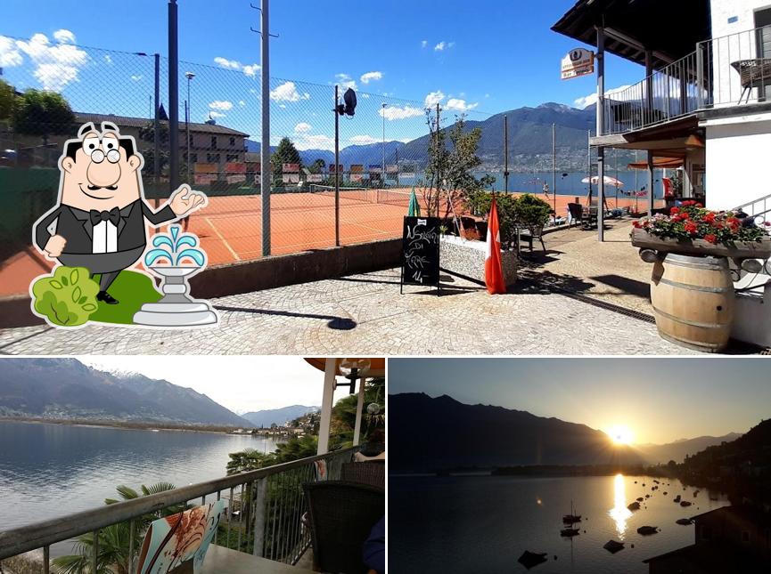 Puoi goderti l'aria fresca da seduto all'esterno di Bar Tennis Gelateria