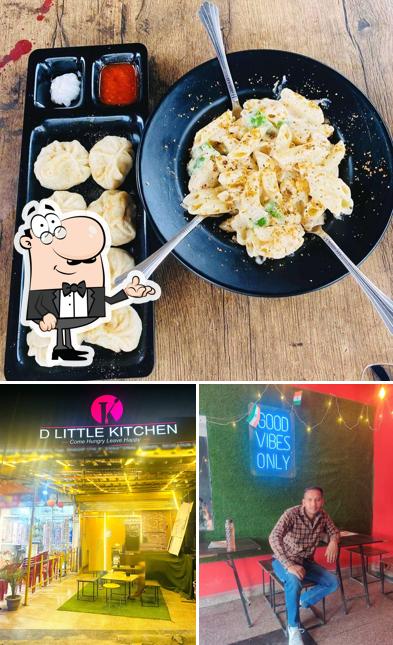 This is the image depicting interior and food at D Little Kitchen